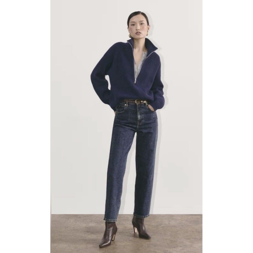 Everlane The Way High Jean Women's Organic Cotton Charcoal Grey Size 26 Regular - Picture 4 of 13